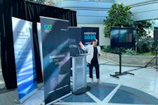 In a media event on March 27, 2024, Megan Kay-Fowlow, of techNL and president of their Innovation Centre, announced the official branding and name for the centre: CO. Innovation Centre, Kay-Fowlow said, "'CO' symbolizes unity and partnership." - Cameron Kilfoy/The Telegram
