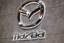 A Mazda logo is displayed at the 89th Geneva International Motor Show in Geneva, Switzerland March 5, 2019. 