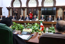 Algerian President Abdelmadjid Tebboune meets with Iranian President Ebrahim Raisi, in Algiers, Algeria March 3, 2024. Algerian Presidency/Handout via REUTERS