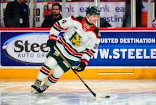 Luke McPhee scored his first goal since joining the Halifax Mooseheads in January. - QMJHL