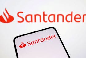 Santander Bank logo is seen in this illustration taken March 12, 2023.