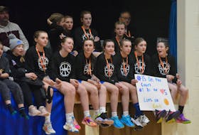 Members of the St. John’s-North female basketball team showed their support for a fellow athlete at the 2024 Newfoundland and Labrador Winter Games. A celebration of sport in the province, the Games give athletes from all over the chance to connect with each other. Nicholas Mercer/The Telegram