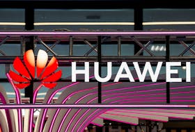 A logo for Huawei is seen during the KubeCon + CloudNativeCon Europe hosted by the Cloud Native Computing Foundation (CNCF) in Paris, France, March 20, 2024.