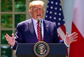 U.S. President Donald Trump speaks at a news conference in the Rose Garden at the White House in Washington on June 12, 2019. REUTERS