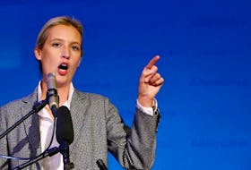 Alice Weidel of the anti-immigration party Alternative for Deutschland (AfD) gestures as she delivers a speech. Mainstream collaboration with the German far right party is likely to happen this year, writes Henry Srebrnik. Reuters file