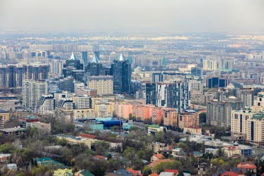 A general view shows the city of Almaty, Kazakhstan, April 8, 2023.