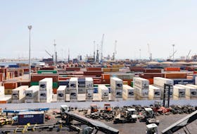 View of containers at a loading terminal in the port of Rades in Tunis, Tunisia August 30, 2018.