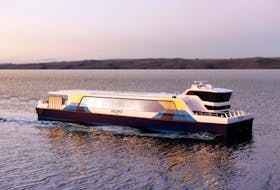 A rendering of what Halifax's new electric ferries will look like. - Handout