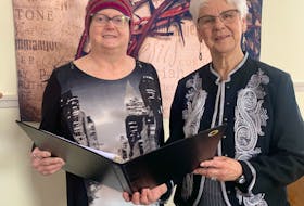 Mary Quick, left, participated in the annual World Day of Prayer service held last week in North Sydney. She is pictured here with event organizer Lay Worship Minister Margorie Serafinus.