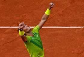 Tennis - French Open - Roland Garros, Paris, France - June 5, 2022 Spain's Rafael Nadal celebrates winning the men's singles final against Norway's Casper Ruud