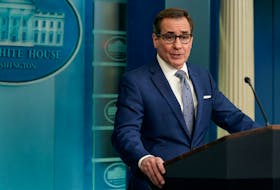 U.S. national security spokesperson John Kirby speaks during a press briefing at the White House in Washington, U.S., March 1, 2024.