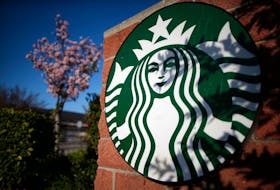 A Starbucks logo on a store in Los Angeles, California, March 10, 2015.