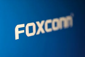 Foxconn logo is seen in this illustration taken, May 2, 2023.