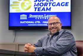  Mortgage Broker Joe Bondy, co-owner of Dominion Lending National’s Super Mortgage Team is shown at his Windsor office on Wednesday, October 25, 2023.