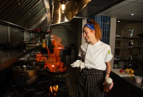 Natalie Rosen, chef and co-owner of Fawn on South Park Street, prepares a sauce for a filet mignon at her restaurant on Thursday, March 7, 2024.
Ryan Taplin - The Chronicle Herald