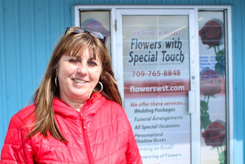 Betty-Ann Gaslard, 59, owner and operator of Flowers With A Special Touch based on Commonwealth Avenue. Four years ago, when she first opened, she didn't expect to now have to be selling the business due to receiving a cancer diagnosis. - Cameron Kilfoy/The Telegram