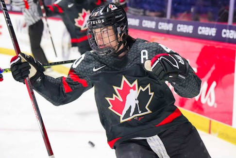 Stellarton's Blayre Turnbull scored the winning goal as Canada downed Czechia 4-0 in the semifinals of the IIHF World Women's Hockey Championship on Saturday night in Utica, N.Y. -  Hockey Canada