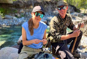 Deidre and Patrice gearing up for a fly fishing adventure in the Rocky Mountains. CONTRIBUTED