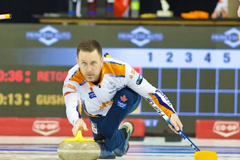 Brad Gushue and his rink won the 2024 Princess Auto Player’s Championship after beating Joel Retornaz in the tournament final on Sunday. The win wraps up the season for Gushue. Photo courtesy Grand Slam of Curling/Twitter