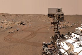 NASA’s Perseverance Mars rover is seen in a "selfie" that it took over a rock nicknamed "Rochette", September 10, 2021. NASA/JPL-CALTECH/MSSS/Handout via