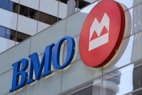 The logo of the Bank of Montreal (BMO) is seen on their flagship location on Bay Street in Toronto, Ontario, Canada March 16, 2017. Picture taken March 16, 2017.  
