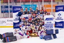 The Cape Breton County Islanders claimed the under-11 ‘AA’ provincial championship on Saturday, defeating the Western Valley Spartans 4-2 in the championship game at Hockey Nova Scotia’s Day of Champions at the Rath Eastlink Community Centre in Truro. The victory capped off an undefeated season for the Islanders which saw the team post a 50-0-1 record. Members of the team, not in order, are Adrean MacLeod, Reid Kennedy, Emerson Perry, Evan Howley, Spencer Long, Evander Googoo-Levi, Bennett Morrow, Carter MacAulay, Hunter Orkish, Callen MacKenzie, Nolan Leblanc, Nathan MacKinnon, Jacob Williams, Trace Tanner, Rochlan Reginato, Lauchie MacNeil and Max Gouthro. Coaching staff include Donald Kennedy (head coach), Scott Gouthro (assistant coach and goaltender coach), Colin Hooper (assistant coach), Jacob Orkish (assistant coach), Keigan Nicholson (assistant coach) and Monique Leblanc (manager). CONTRIBUTED