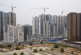 A general view shows a construction site of residential apartment blocks in Beijing, China, September 27, 2018.  