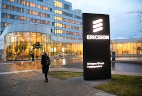 A general view of an exterior of the Ericsson headquarters in Stockholm, Sweden, January 24, 2020.  TT News Agency/Fredrik Sandberg via