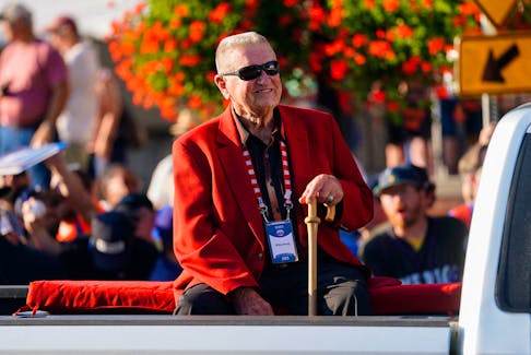 Jul 22, 2023; Cooperstown, NY, USA; Hall of Famer Whitey Herzog during the Parade of Legends. Mandatory Credit: Gregory Fisher-USA TODAY Sports