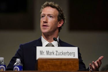 Meta's CEO Mark Zuckerberg testifies during the Senate Judiciary Committee hearing on online child sexual exploitation at the U.S. Capitol, in Washington, U.S., January 31, 2024.