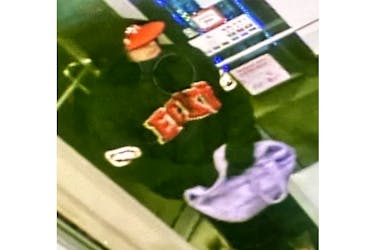Nova Scotia RCMP are looking for a man who allegedly stole $1,200 cash and cigarettes from a gas station in Upper Tantallon on Saturday, April 13. - Contributed
