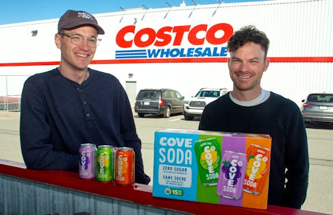 Cove Soda founders Ryan and John MacLellan outside the Bayers Lake Costco on Tuesday, April 16, 2024. Cove Soda will now be available in Costcos across the United States.
Ryan Taplin - The Chronicle Herald