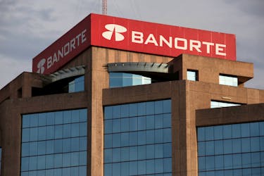 A general view shows the of headquarters of Banorte Bank in Monterrey, Mexico, June 17, 2019.
