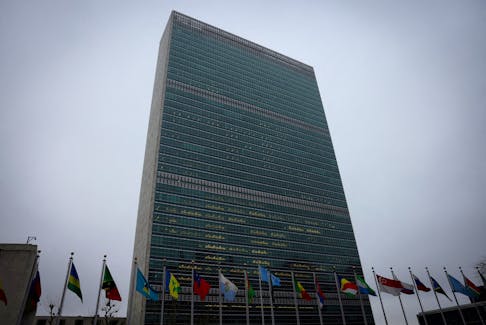 The United Nations building is pictured in New York City, U.S., February 23, 2023.