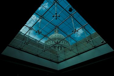 The Capitol Dome is seen from the inside of the U.S. Capitol Building in Washington, U.S., April 11, 2024.