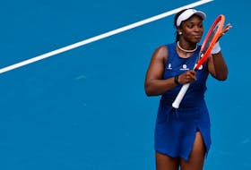 Mar 20, 2024; Miami Gardens, FL, USA; Sloane Stephens (USA) (L) salutes the crowd after her match against Angelique Kerber (GER) (R) after their match on day three of the  Miami Open at Hard Rock Stadium. Mandatory Credit: Geoff Burke-USA TODAY Sports/File Photo