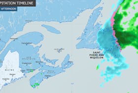 While high-pressure settles the weather in the Maritimes, some late-season snow will fall across parts of N.L.