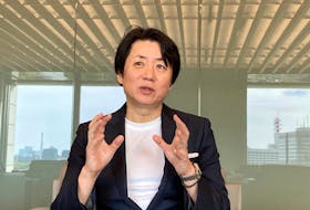 Tetsuya Kikuta, CEO of Dai-ichi Life Holdings, speaks in an interview with Reuters in Tokyo, Japan April 11, 2024.