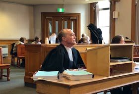 Plaintiffs' lawyer Keith Morgan prepares to present his summation in Newfoundland Supreme Court Tuesday, Jan. 31. 2023. (Peter Jackson/SaltWire Network)