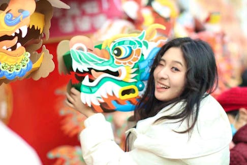 Zihan Jin at a Chinese New Year Festival in Beijing where she volunteered.