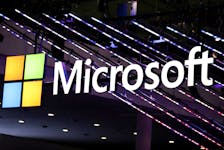 Microsoft logo is seen at the Mobile World Congress (MWC) in Barcelona, Spain February 27, 2024.