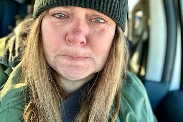 This is me, Tina Comeau, sitting in my car with uncontrollable tears nearly every time I've gone grocery shopping since my son Justin, 21, died after a lengthy battle with addiction. Is this funny? TINA COMEAU