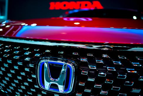 The Honda Motor logo is pictured at the 43rd Bangkok International Motor Show, in Bangkok, Thailand, March 22, 2022.