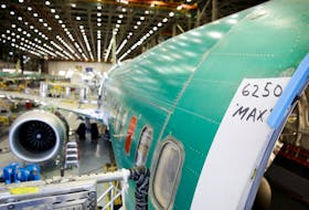 Boeing's new 737 MAX-9 is pictured under construction at their production facility in Renton, Washington, U.S., February 13, 2017. 