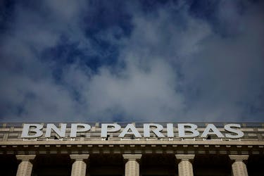 A view of a BNP Paribas bank building in Paris, France, February 24, 2023.