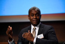 President and Chief Executive Officer of the Federal Reserve Bank of Atlanta Raphael W. Bostic speaks at a European Financial Forum event in Dublin, Ireland February 13, 2019.