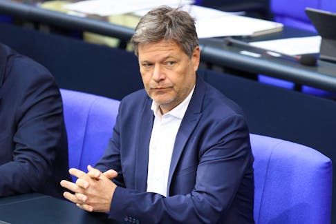 Climate Minister Robert Habeck attends a session of the lower house of German parliament Bundestag in Berlin, Germany, April 11, 2024.