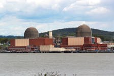 The Indian Point Energy Center nuclear power plant, which New York Governor Andrew Cuomo announced will shutdown as planned, is pictured along the eastern shore of the Hudson River in Buchanan, New York, U.S., April 30, 2021.