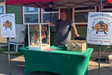 Richard Paquet is owner of The Knotty Pretzel, which operated at the Downtown Farmers’ and Artisans’ Market on Queen Street. - Contributed
