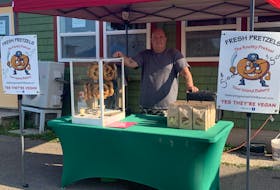 Richard Paquet is owner of The Knotty Pretzel, which operated at the Downtown Farmers’ and Artisans’ Market on Queen Street. - Contributed
